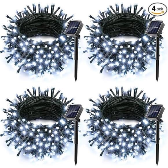 Solar Christmas Lights Outdoor 400 LED String Lights 8 Modes Waterproof Fairy - Picture 7 of 7